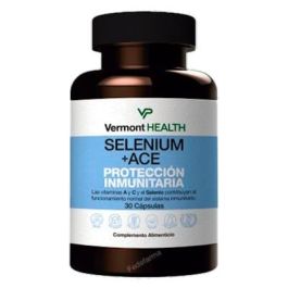 VERMONT HEALTH Ace 30Cap. Selenium+Ace Complemento Alimenticio para Protección Celular Antiradicales Libres con Selenio, Vitamina C, E y A Precio: 16.5. SKU: B1GGQXNB7J