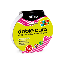 Plico Cinta Adhesiva Doble Cara Transparente 50 m x 30 mm para Manualidades y Scrapbooking Ultra Fina Precio: 12.50000059. SKU: B13VVVM74A
