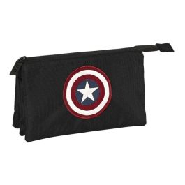 Bolso Escolar Safta Portatodo Capitan America Teen Triple 220x30x120 mm Bolso Escolar Safta Portatodo Capitan America Teen Triple 220x30x120 mm