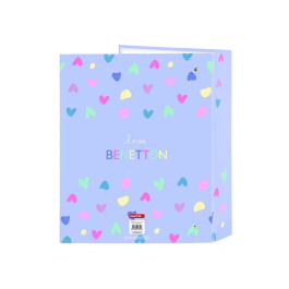 Carpeta de anillas Benetton Lila Lila A4 27 x 33 x 6 cm