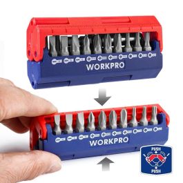 Workpro Juego de 13 Puntas de Destornillador Métrico Cromo Vanadio 25 mm con Soporte Magnético