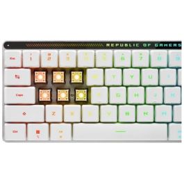 ASUS ROG Falchion RX Low Profile Teclado Inalámbrico y Alámbrico USB RF Bluetooth Óptico QWERTZ RGB Blanco para Gaming