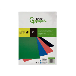 Liderpapel Tapa Encuadernación Cartón A4 1mm Negra Paquete 50 Unidades
