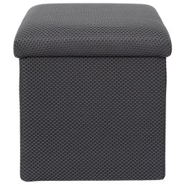 Caja-Puf Plegable Atom Gris Home Deco Factory Caja-Puf Plegable Atom Gris Home Deco Factory