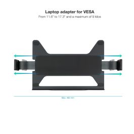 TooQ TQLH1117-B Soporte Ergonómico para Portátiles 11.6-17.3" con Ventilación hasta 9 kg Negro