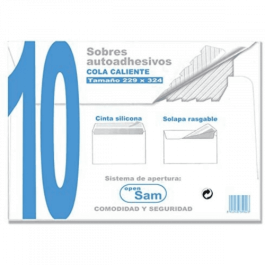 Sam Sobre Ac4-B Autoadhesivo 229x324 Con Tira De Silicona 100 gr Offset Blanco -10U- Precio: 2.50000036. SKU: BIX664922-P.10  AC4/B