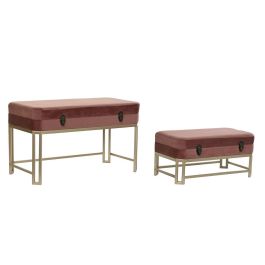 Descalzadora Glam DKD Home Decor Rosa Dorado 40 x 47 x 80 cm Set de 2 Precio: 127.50000021. SKU: S3033858