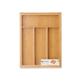Cubertero de Bambú Kinvara 6 Huecos Extensible 38x29x5 cm (6 Unidades) Cubertero de Bambú Kinvara 6 Huecos Extensible 38x29x5 cm (6 Unidades)