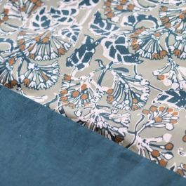 Today 116500 Juego de Cama Sunshine 100% Algodón 57 Hilos 220x240 cm (2 Plazas) Azul Estampado + 2 Fundas de Almohada 63x63 cm