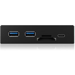 ICY BOX IB-HUB1417-i3 Hub con Lector de Tarjetas SD/MicroSD y Puertos USB 3.0 (2x USB-A) y USB-C (1x USB-C)