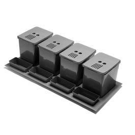 Herrajes Alk 488.94V Módulo Cubo Basura Integrable Elegans Plástico Antracita 4x16L con 4 Botes para Reciclaje Cocina Precio: 60.5. SKU: B1G3PTFMJF