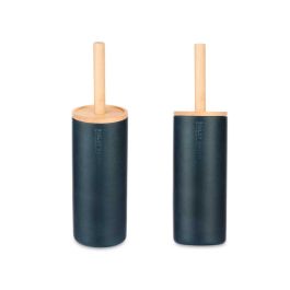 Escobillero de Resina con Tapa de Bambú Negro - Berilo 10.2x38x10.2 cm (4 Unidades) Escobillero de Resina con Tapa de Bambú Negro - Berilo 10.2x38x10.2 cm (4 Unidades)