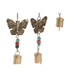 DKD Home Decor Decoración Colgante Mariposas Dorado 2 x 88 x 37 cm