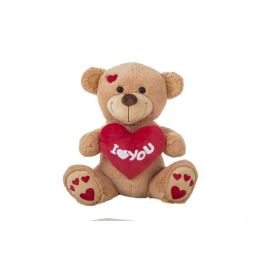 Peluche oso c/corazón love huellas 55cm.