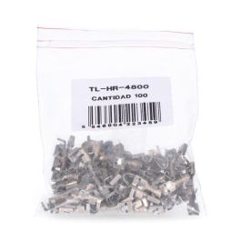 Terminal faston hembra 4,8 mm con sujeción, bolsa de 100 unidades
