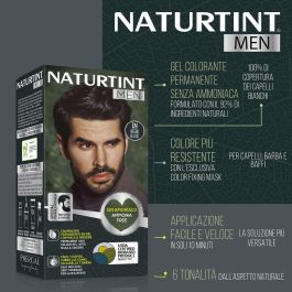 Naturtint #5N castaño claro Tinte sin amoniaco para cabello y barba hombre - Cobertura total canas, ingredientes naturales, 1 ud