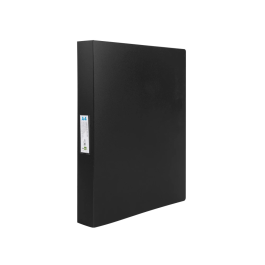 Liderpapel Carpeta 4 anillas 25 mm Polipropileno DIN A4 Negro Opaco