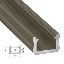 Perfil Aluminio Tipo X 2,02M