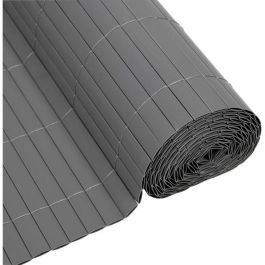 Nature NAT8711338532300 Biombo de caña de PVC Doble Cara 1 x 3 m 1600 g/m² Opaco 4/5 Anti-UV Gris Claro