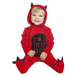 My Other Me Disfraz Bebé Diablillo Cotton Mono Con Capucha 100% Algodón Talla 0-6 Meses