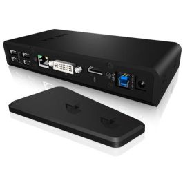 ICY BOX IB-DK2241AC Docking Station USB 3.0 11-en-1 con HDMI/DVI, Ethernet Gigabit y 2K para Doble Monitor