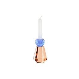 Portavela Moderno DKD Home Decor Bicolor Ambar 7 x 12 x 7 cm Portavela Moderno DKD Home Decor Bicolor Ambar 7 x 12 x 7 cm