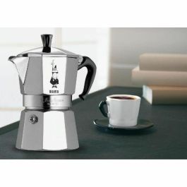 Cafetera Italiana Bialetti MOKA Plateado Metal Acero Inoxidable Aluminio 1 L