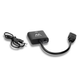 Ewent EW9864 Adaptador Convertidor de Video HDMI a VGA con Audio 3.5mm HDMI Macho a VGA Hembra 0.2 m Full HD 1920x1200 Negro