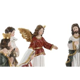 DKD Home Decor Nacimiento de Navidad Tradicional, Set de 8 Figuras Decorativas de Resina Multicolor, 4x12x5 cm