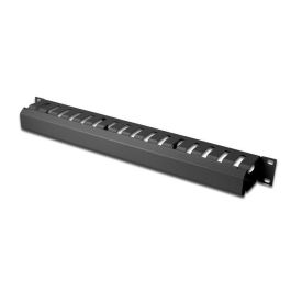 Digitus 1U cable management cage detachable rear plate, color black (RAL 9005)