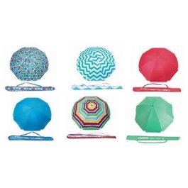 Sombrilla aluminio 200cm, 8 varillas fibra, tubo 22/25mm, punta de aluminio, 240d tela oxford interior uv 50+ y ventana - modelos surtidos