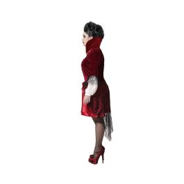 Disfraz Vampiresa Rojo Adulto Mujer XXL para Halloween - Vestido de Drácula con Detalles en Tul Negro Disfraz Vampiresa Rojo Adulto Mujer XXL para Halloween - Vestido de Drácula con Detalles en Tul Negro