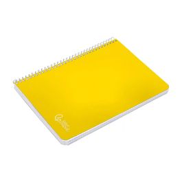 Liderpapel Cuaderno espiral Witty A5 tapa dura 80 hojas 90gr cuadro 4mm con margen color amarillo