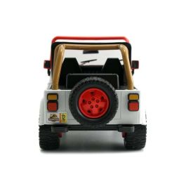 Jada Jurassic Park Jeep Wrangler Escala 1:24 Coche Metal Rueda Libre Apertura Puertas Capo Neumaticos Goma 253253005