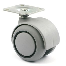 Q&Q ONIX PL Rueda Giratoria Ø50mm Sin Freno, con Placa, Banda de Rodadura de Goma, Soporte Poliamida, Carga 40kg, Gris/Negro Precio: 2.8900003. SKU: B1F75LCMYM