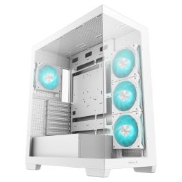 Deepcool Caja Gaming CG580 4F WH Blanca con 4 Ventiladores ARGB - Chasis ATX con Cristal Templado para Gaming y PC de Alto Rendimiento