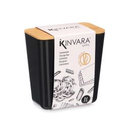 Tarro Rectangular Bajo Negro 1L Kinvara 13CM (12 Unidades) Tarro Rectangular Bajo Negro 1L Kinvara 13CM (12 Unidades)