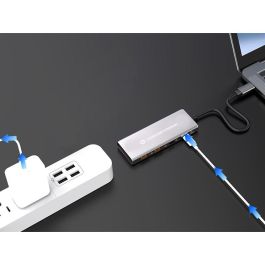 Conceptronic HUBBIES15G 4-Port USB 3.2 Gen 2 Hub, 10Gbps, USB-C x 2, USB-C a W Usb PD/Aluminum