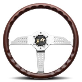 Momo MOMVSUPGPRIMZ35 Volante Super Grand Prix 350 Mz de Madera Caoba con Radios Cromados y Acabado Semimate Clásico Momo MOMVSUPGPRIMZ35 Volante Super Grand Prix 350 Mz de Madera Caoba con Radios Cromados y Acabado Semimate Clásico