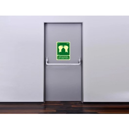 Normaluz Cartel de Evacuación 'Empujar Barra Para Abrir Puerta' Clase B PVC 0,7mm 22.4x30cm