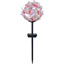 Galix Decoración de mariposa con energía solar G2623 - Metal, Altura 42 cm, 24 Micro LED, Blanco cálido, 3 Lúmenes Precio: 30.68999956. SKU: B17XFA3HSJ