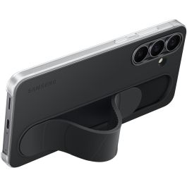 Samsung Funda Standing Grip para Galaxy S25 FE, Silicona Negra con Soporte de Sobremesa y Fácil Aplicación