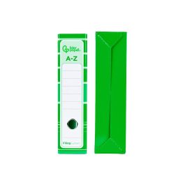 Archivador De Palanca Liderpapel A4 Filing System Forrado Sin Rado Lomo 80 mm Verde Con Caja Y Compresor Metalico