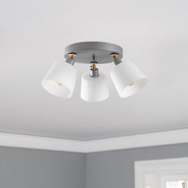 Lámpara de Techo Trenton Kemer-N-270 Plata 3xE27 Sin Bombilla [OPV-525NOR1167]