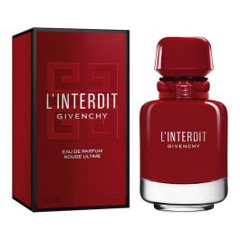 Givenchy L’INTERDIT ROUGE ULTIME Eau de Parfum Vaporizador Mujer 50 ml – Aroma Floral Azahar, Nardo, Cacao, Larga Duración