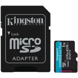 Kingston SDCG4/1TB Tarjeta de Memoria microSDXC Canvas Go! Plus 1TB Clase 10 U3 V30 A2 200MB/s con Adaptador SD Precio: 163.69000032. SKU: B1A8NSXNRP