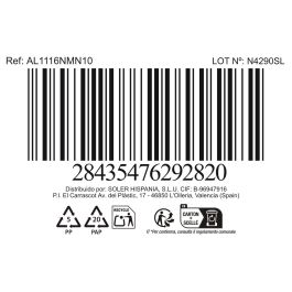 Inde Ischia - Set de 3 Platos de Postre Redonda Ø17.8 cm x 2 cm en Cristal Opalina, Negro (4 Cajas)