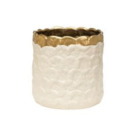 Macetero Romimex Blanco Dorado Porcelana 19 x 18 x 19 cm Precio: 40.79000024. SKU: B16F8W4NWV