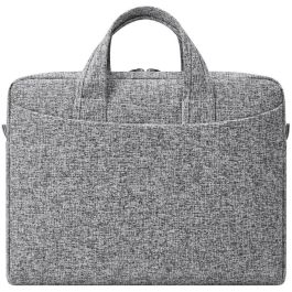 Rivacase 7921 Bandolera para Portátil Anvik 14" Gris Claro con Compartimento para Tablet y Bolsillos - Poliéster