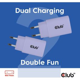 Club3D CAC-3025 Lifestyle Cargador USB-C 30W, 2 unidades, lila